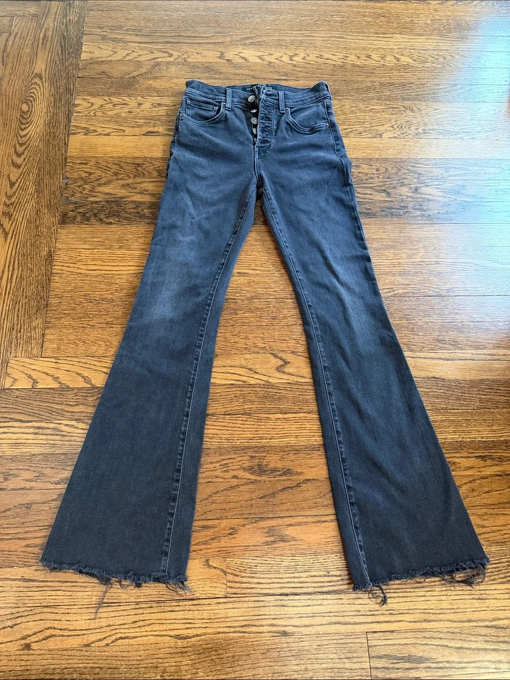 Veronica Beard Black High-Rise Flare Jeans